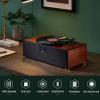 Bluetooth Turntable Vinyl Tooth Belt-Driven 3-Speed Turntable,with Headphone Jack/Aux Input/RCA Line Out/Headphone Jack, Wooden view 2