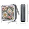 BTCOWZRV Peony Flowers Rose CD Case Hard Plastic 40 Capacity DVD Case Holders Wallet Portable Zipper CD Case DVD Storage Binder Disc Storage Organizer for Car Home Office Travel view 2