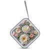BTCOWZRV Peony Flowers Rose CD Case Hard Plastic 40 Capacity DVD Case Holders Wallet Portable Zipper CD Case DVD Storage Binder Disc Storage Organizer for Car Home Office Travel view 3