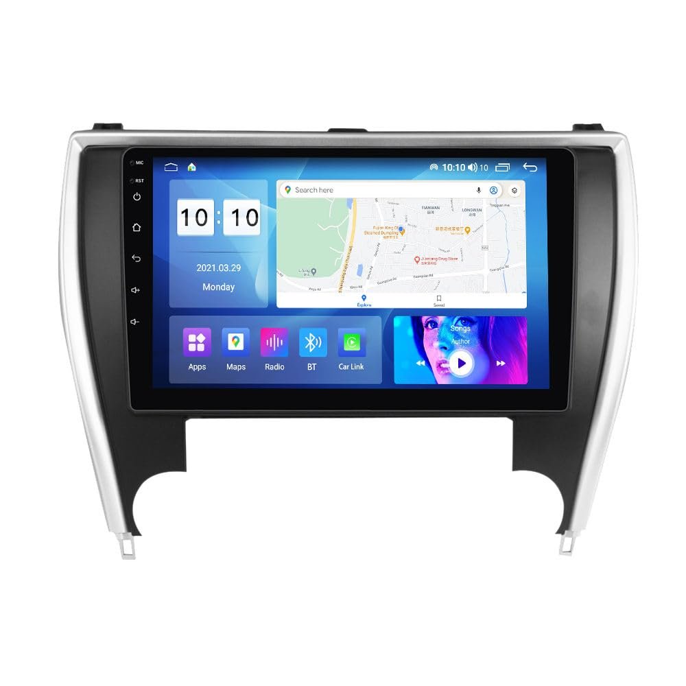 Android Car Stereo for Toyota Camry 2014-2017,10 inch IPS Touchscreen with Upgrade Wireless CarPlay & Android Auto,WiFi/GPS,Support SWC and Subwoofer,8-Core 8G+256G