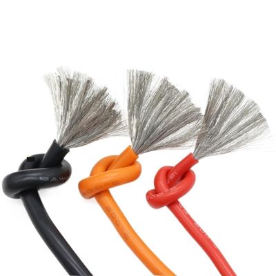 ACFFVBW Coiled Extension Cord, 1 Meter 5 Meters Ultra Soft High Temperature Silicone Copper Wire 30AWG to 10 AWG Flexible Heat-Resistant Cable Connector(Orange,1 Meter 26AWG)