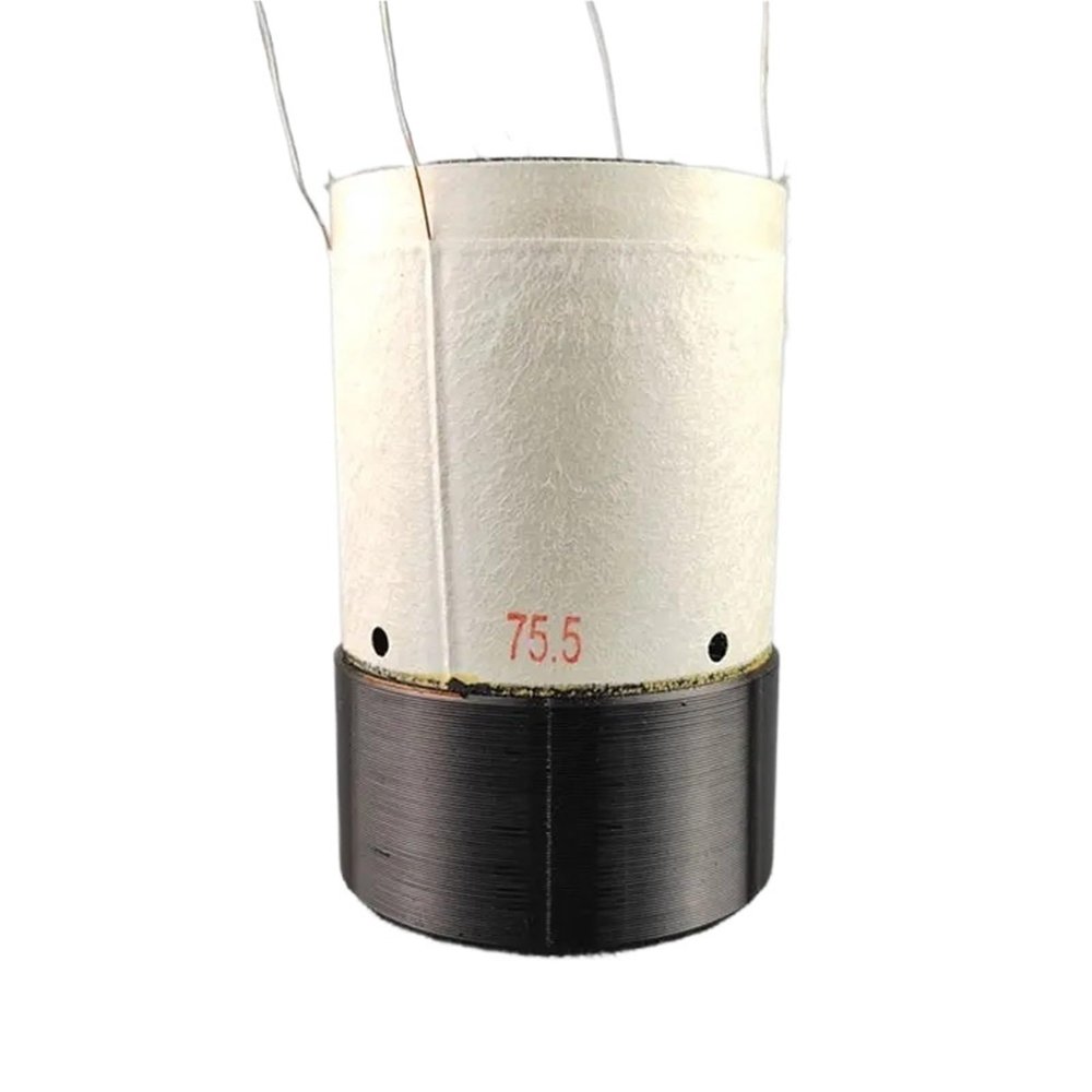 1PC 75.5mm Speaker Subwoofer Voice Coil 4way Out Coil 4ohm 4-Layer Winding Car Bass Repair Part with Copper Wire Black Aluminum
