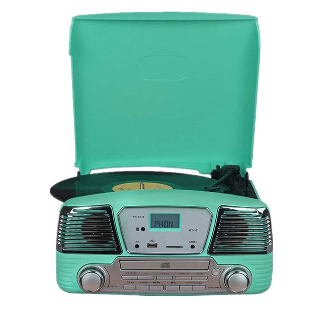 Record Players HiFi Player with Dust Cover Can Connect Bluetooth Vinyl Gramophone Retro Vinyl Record Player CD Player