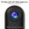 Varnock HD Action Camera, Motorcycle Camera, Thumb Lens, HD Mini Wearable Body Adventure Action Cameras, for Pet, Cycling, Travel, Motorcycle (Black 4K) view 2