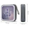 BTCOWZRV Lavender Flower CD Case Hard Plastic 40 Capacity DVD Case Holders Wallet Portable Zipper CD Case DVD Storage Binder Disc Storage Organizer for Car Home Office Travel view 2