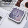 BTCOWZRV Lavender Flower CD Case Hard Plastic 40 Capacity DVD Case Holders Wallet Portable Zipper CD Case DVD Storage Binder Disc Storage Organizer for Car Home Office Travel view 4
