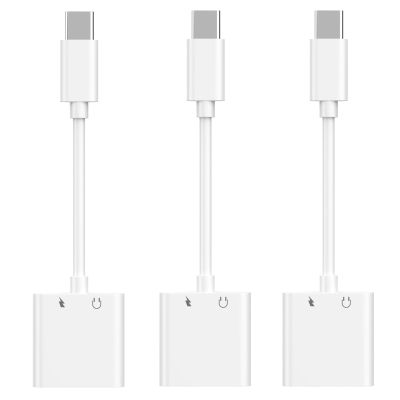 [Apple MFi Certified] USB-C to 3.5mm Headphone Port Adapter for iPhone 17,2-in-1 Type-C to Audio Converter Charger Support Fast Charging for iPhone 17/16/15 Pro Max iPad MacBook Galaxy Pixel 3Pack