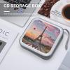 BTCOWZRV Romantic Paris Eiffel Tower CD Case Hard Plastic 40 Capacity DVD Case Holders Wallet Portable Zipper CD Case DVD Storage Binder Disc Storage Organizer for Car Home Office Travel view 4