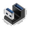 90 Degree USB Adapter  USB3.0 Aluminum Male Female, 10Gbps Speed Connector | Perfect for Computer Ports, Tablet Connections, Console Accessories, Media Devices, Tight Spaces Cable Management view 4