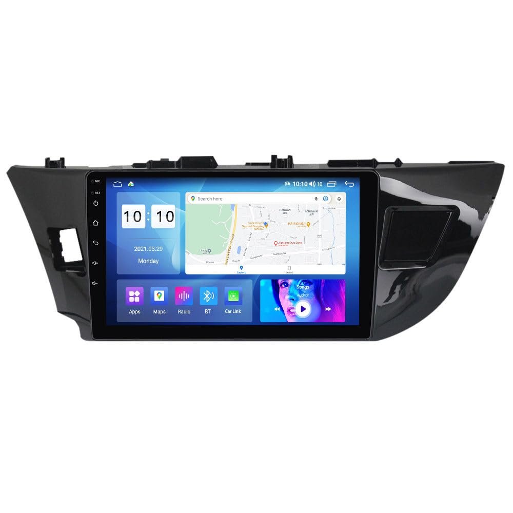 Android Car Stereo for Toyota Corolla 2012-2016,10 inch IPS Touchscreen with Upgrade Wireless CarPlay & Android Auto,WiFi/GPS,Support SWC and Subwoofer,8-Core 8G+128G