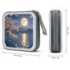 BTCOWZRV Bright Moon Hangs High CD Case Hard Plastic 40 Capacity DVD Case Holders Wallet Portable Zipper CD Case DVD Storage Binder Disc Storage Organizer for Car Home Office Travel view 2