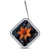 VstaDank Orange Flowers CD Case Holder 40 Capacity Hard Plastic DVD Case Portable Zipper Disc Storage Organizer Large Storage EVA Protective Blu-ray Wallet for Home Games Disc view 3