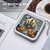 BTCOWZRV Pumpkin Lantern Castle CD Case Hard Plastic 40 Capacity DVD Case Holders Wallet Portable Zipper CD Case DVD Storage Binder Disc Storage Organizer for Car Home Office Travel view 4