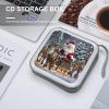 BTCOWZRV Elk Santa Claus CD Case Hard Plastic 40 Capacity DVD Case Holders Wallet Portable Zipper CD Case DVD Storage Binder Disc Storage Organizer for Car Home Office Travel view 4