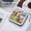 BTCOWZRV Farm Cute Chihuahua CD Case Hard Plastic 40 Capacity DVD Case Holders Wallet Portable Zipper CD Case DVD Storage Binder Disc Storage Organizer for Car Home Office Travel view 4