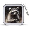 Rrtsmsgh Raccoon CD Case Wallet 40 Capacity, Durable Waterproof Plastic CD/DVD Storage Case with Handle & Zip Closure, Portable DVD Disc Cases for Car, Office, Travel view 1