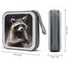 Rrtsmsgh Raccoon CD Case Wallet 40 Capacity, Durable Waterproof Plastic CD/DVD Storage Case with Handle & Zip Closure, Portable DVD Disc Cases for Car, Office, Travel view 2