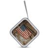 VstaDank Rustic American Flag CD Case Holder 40 Capacity Hard Plastic DVD Case Portable Zipper Disc Storage Organizer Large Storage EVA Protective Blu-ray Wallet for Home Games Disc view 3
