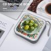 BTCOWZRV Green Oranges CD Case Hard Plastic 40 Capacity DVD Case Holders Wallet Portable Zipper CD Case DVD Storage Binder Disc Storage Organizer for Car Home Office Travel view 4
