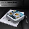 Rrtsmsgh Daisy Flowers CD Case Wallet 40 Capacity, Durable Waterproof Plastic CD/DVD Storage Case with Handle & Zip Closure, Portable DVD Disc Cases for Car, Office, Travel view 4