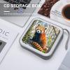 VstaDank Little Red Panda CD Case Holder 40 Capacity Hard Plastic DVD Case Portable Zipper Disc Storage Organizer Large Storage EVA Protective Blu-ray Wallet for Home Games Disc view 4