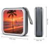 BTCOWZRV TPalm Tree CD Case Hard Plastic 40 Capacity DVD Case Holders Wallet Portable Zipper CD Case DVD Storage Binder Disc Storage Organizer for Car Home Office Travel view 2