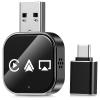 DOITOOL Wireless Car Adapter 3-in-1 Auto Adapter Converts Wired to Wireless USB A to C Connector Plug and Play for Vehicle Phone Connection view 1