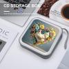 BTCOWZRV Flower Heart Chicken CD Case Hard Plastic 40 Capacity DVD Case Holders Wallet Portable Zipper CD Case DVD Storage Binder Disc Storage Organizer for Car Home Office Travel view 4
