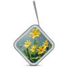 BTCOWZRV Yellow Flowers And Leaves CD Case Hard Plastic 40 Capacity DVD Case Holders Wallet Portable Zipper CD Case DVD Storage Binder Disc Storage Organizer for Car Home Office Travel view 3