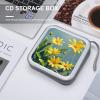 BTCOWZRV Yellow Flowers And Leaves CD Case Hard Plastic 40 Capacity DVD Case Holders Wallet Portable Zipper CD Case DVD Storage Binder Disc Storage Organizer for Car Home Office Travel view 4