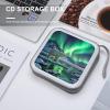 BTCOWZRV Polar Bears Northern Lights CD Case Hard Plastic 40 Capacity DVD Case Holders Wallet Portable Zipper CD Case DVD Storage Binder Disc Storage Organizer for Car Home Office Travel view 4