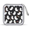 Rrtsmsgh Cute Ghost Halloween Pattern CD Case Wallet 40 Capacity, Durable Waterproof Plastic CD/DVD Storage Case with Handle & Zip Closure, Portable DVD Disc Cases for Car, Office, Travel view 1
