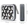 Rrtsmsgh Cute Ghost Halloween Pattern CD Case Wallet 40 Capacity, Durable Waterproof Plastic CD/DVD Storage Case with Handle & Zip Closure, Portable DVD Disc Cases for Car, Office, Travel view 2