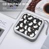 Rrtsmsgh Cute Ghost Halloween Pattern CD Case Wallet 40 Capacity, Durable Waterproof Plastic CD/DVD Storage Case with Handle & Zip Closure, Portable DVD Disc Cases for Car, Office, Travel view 3