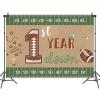 7x5FT 1st Year Down Photo Backdrop Football Boy Happy Birthday Photography Background Banner Polyester Fabric Studio Props Booth Video Shooting Decorations Supplies view 4