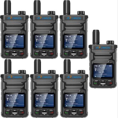 OMIZN T6 Ultra-Slim Walkie Talkie with Unlimited Range Over 4G LTE, AES-256 Encrypted Two Way Radio, Noise Reduction, IP65, Type-C Charging, Lifetime Free Use