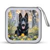 BTCOWZRV Black German Shepherd Dog CD Case Hard Plastic 40 Capacity DVD Case Holders Wallet Portable Zipper CD Case DVD Storage Binder Disc Storage Organizer for Car Home Office Travel view 1
