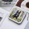 BTCOWZRV Black German Shepherd Dog CD Case Hard Plastic 40 Capacity DVD Case Holders Wallet Portable Zipper CD Case DVD Storage Binder Disc Storage Organizer for Car Home Office Travel view 4
