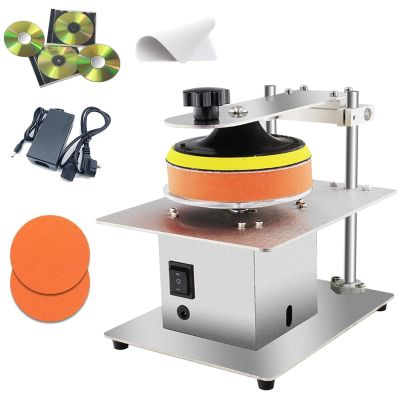 CD/DVD Disc Polishing Machine,200W Disc Cleaning Equipment with 6 Speed Adjustable,Forward & Reverse,Electric Bench Disc Sander Polisher,for Disc/Scratch Repair & Data Recovery