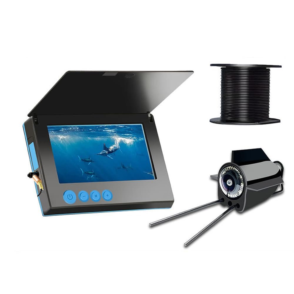 4.3 Inch HD Underwater Fishing Camera, IP68 Waterproof Ice Fishing Camera with Night Vision, 30m Cold-resistants Cable Fish Finder for Freshwater Saltwater Fishing