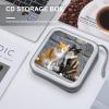 BTCOWZRV Cats Sitting Together CD Case Hard Plastic 40 Capacity DVD Case Holders Wallet Portable Zipper CD Case DVD Storage Binder Disc Storage Organizer for Car Home Office Travel view 4