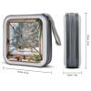 BTCOWZRV Halloween Spider Web CD Case Hard Plastic 40 Capacity DVD Case Holders Wallet Portable Zipper CD Case DVD Storage Binder Disc Storage Organizer for Car Home Office Travel view 2