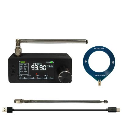 SI4732 Mini Radio Receiver Portable AM FM Shortwave Radio with USB LSB DSP 1.9 IPS Color Display Headphone Amplifier Hi-Z Full Band LW MW SW VHF Pocket Radio for Travel