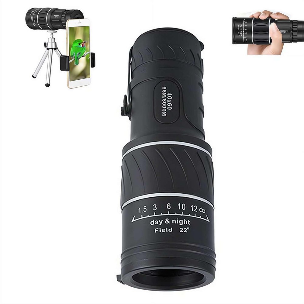 BEATIZ 40x60 Monocular Telescope, Roof Prism Compact Monoculars for Adults, HD Monocular Scope Clear View for Bird Watching Hiking Concert Travelling