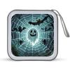 BTCOWZRV Cute Bat Spider Webs CD Case Hard Plastic 40 Capacity DVD Case Holders Wallet Portable Zipper CD Case DVD Storage Binder Disc Storage Organizer for Car Home Office Travel view 1