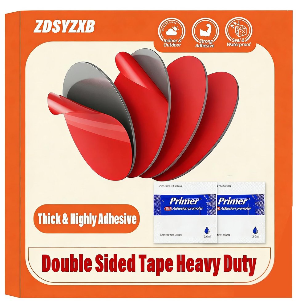 Adhesive Sticky Pads for Dash Cam, Heat Resistant Double-Sided Sticker Replacement for Suction Cup Car Mounts, Ensures Secure Hold for GPS with 4 Adhesion Promoter (4Pcs Round)