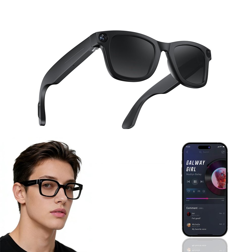 Dmcetu Al Smart Glasses with ChatGPT&800W Camera