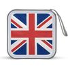 BTCOWZRV British Flag CD Case Hard Plastic 40 Capacity DVD Case Holders Wallet Portable Zipper CD Case DVD Storage Binder Disc Storage Organizer for Car Home Office Travel view 1