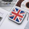 BTCOWZRV British Flag CD Case Hard Plastic 40 Capacity DVD Case Holders Wallet Portable Zipper CD Case DVD Storage Binder Disc Storage Organizer for Car Home Office Travel view 4