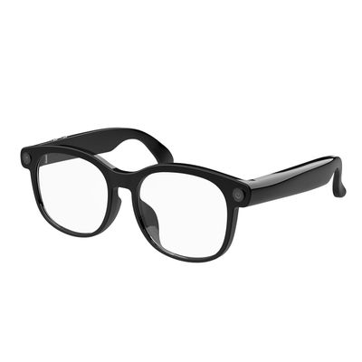 Kreta V52 Smart Glasses with AI Voice Assistant, Bluetooth 5.0, 800W Camera, 25 Language Translation, Real-Time Video Recording, Black (Black)